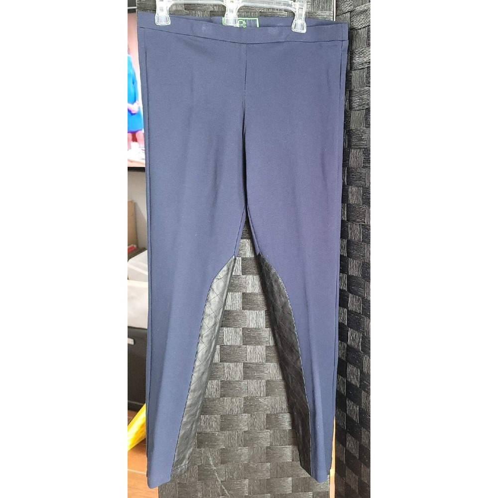 Blue legging with black inserts Equestrian style size Large